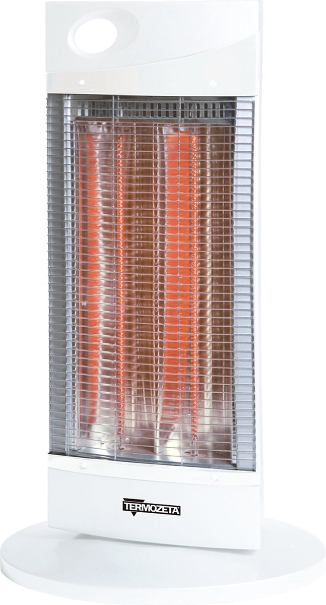 Termozeta - Straalkachel - Grafiet Ruimteverwarmer - 900 Watt - 2 Standen - Automatisch draaien - Warmte - Overhittingsprotectie - Wit