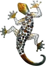 Wandhanger metalen Gekko salamander