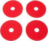 Verso Design - Onderzetter RINKI Coasters - Rood wol vilt Ø 9.5 cm - 4 stuks