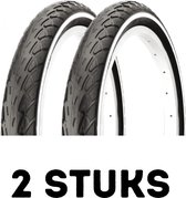 Fietsband - Buitenband - Set van 2 - 22 x 1.75 x 2 reflectie (47-456) zwart