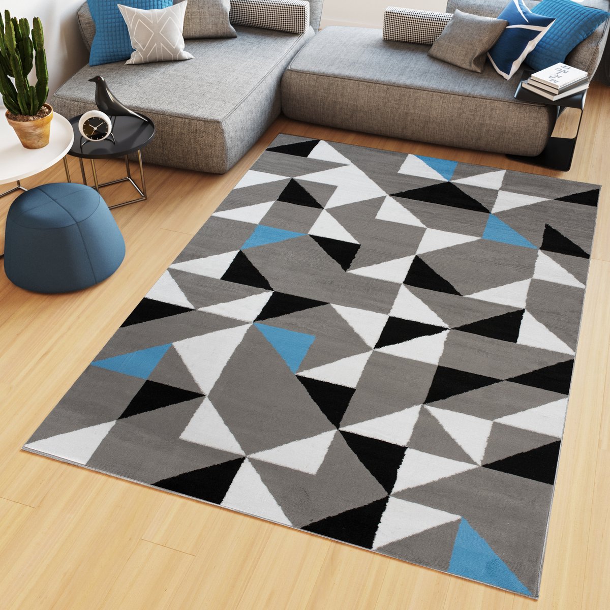 Tapiso Maya Vloerkleed Grijs Laagpolig Tapijten Maat- 220x300