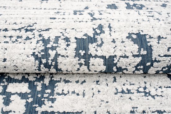 Tapiso Lotus Tapis Salon Chambre Blauw Moderne Living Atmosphère Atmosphérique Intérieur Durable Tapis De Haute Qualité Taille - 140 x 200 cm