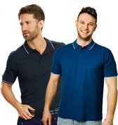 Polo shirt met Knoopjes, Marineblauw, Maat 3XL