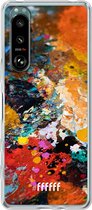6F hoesje - geschikt voor Sony Xperia 5 III -  Transparant TPU Case - Colourful Palette #ffffff