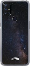 6F hoesje - geschikt voor OnePlus Nord N10 5G -  Transparant TPU Case - Dark Space #ffffff