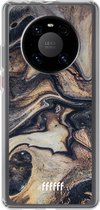 6F hoesje - geschikt voor Huawei P40 Pro -  Transparant TPU Case - Wood Marble #ffffff