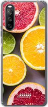 6F hoesje - geschikt voor Sony Xperia 10 III -  Transparant TPU Case - Citrus Fruit #ffffff