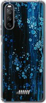 6F hoesje - geschikt voor Sony Xperia 10 III -  Transparant TPU Case - Bubbling Blues #ffffff