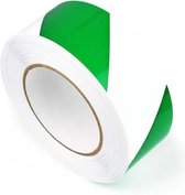 Tijdelijke vloertape - Wit & Groen - 50 mm x 30 meter