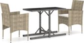 vidaXL 3-delige Tuinset beige