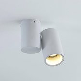 Arcchio - plafondlamp - 1licht - aluminium, metaal - H: 11.5 cm - GU10 - wit