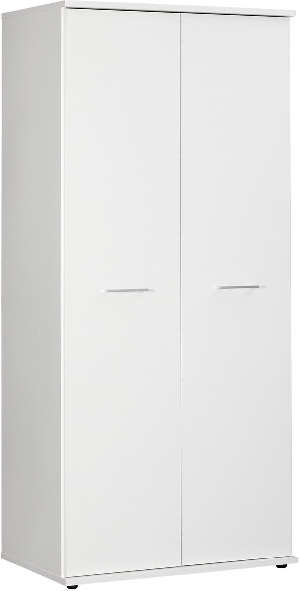 Kledingkast 2 Deurs - 200 x 89 x 58cm - Wit - Bavel