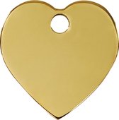 Heart koperen dierenpenning medium/gemiddeld 3,01 cm x 3,01 cm RedDingo