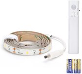 LED Strip Set met Sensor op Batterijen - Aigi Stippi - 1 Meter - Warm Wit 3000K - 1.5V - BSE