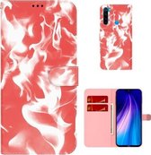 Voor Xiaomi Redmi Note 8T Cloud Fog Pattern Horizontal Flip Leather Case met houder & kaartsleuf & portemonnee (rood)