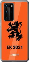 6F hoesje - geschikt voor Huawei P40 Pro -  Transparant TPU Case - Nederlands Elftal - EK 2021 #ffffff