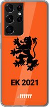 6F hoesje - geschikt voor Samsung Galaxy S21 Ultra -  Transparant TPU Case - Nederlands Elftal - EK 2021 #ffffff