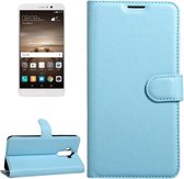 Voor Huawei Mate 9 Litchi Texture Horizontale Flip Leren Case met Magnetische Gesp & Houder & Kaartsleuven & Portemonnee (Blauw)