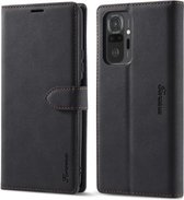 Voor Xiaomi Redmi K40 Forwenw F1 Serie Mat Sterk Magnetisme Horizontale Flip Leren Case met Houder & Kaartsleuven & Portemonnee & Fotolijst (Zwart)