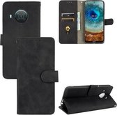 Voor Nokia X10 Effen Kleur Huid Voel Magnetische Gesp Horizontale Flip Kalf Textuur PU Lederen Case met Houder & Kaartsleuven & Portemonnee (Zwart))