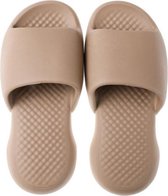 Zomer Super Dikke Zachte Bodem Plastic Slippers Heren Indoor Defensieve Huishoudelijke Badslippers, Maat: 40-41 (Khaki)