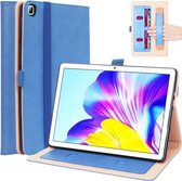 Voor Huawei Honor Pad 7/6 / T6 / X6 Business Retro PU Horizontale Flip Leren Case met Houder & Kaartsleuven & Draagriem (Blauw)