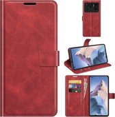 Voor Xiaomi Mi 11 Ultra Retro Kalfspatroon Gesp Horizontale Flip lederen tas met houder & kaartsleuven & portemonnee (rood)