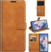 Voor Xiaomi Mi 11 Ultra Retro Kalfspatroon Gesp Horizontale Flip Leren Case met Houder & Kaartsleuven & Portemonnee (Geel)