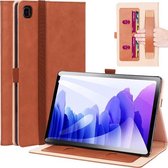 Voor Samsung Galaxy Tab A7 10.4 (2020) T500 Business Retro PU Horizontale Flip Leren Case met Houder & Kaartsleuven & Draagriem (Bruin)