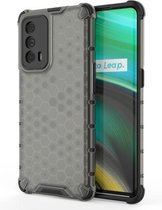 Voor OPPO Realme X7 Pro Ultra schokbestendige honingraat pc + TPU-hoes (zwart)