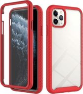 Starry Sky Solid Color-serie schokbestendige pc + TPU-hoes met PET-folie voor iPhone 11 Pro Max (rood)