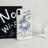 Nauwkeurig gat Transparant TPU-beschermhoesje voor iPhone XS Max (retro-cd)