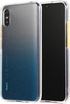 Voor Xiaomi Redmi 9A Gradient Shockproof TPU + acrylbehuizing met afneembare knoppen (blauw)