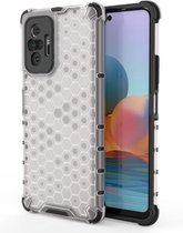 Voor Xiaomi Redmi Note 10 Pro schokbestendige honingraat pc + TPU-hoes (wit)