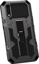 Voor Samsung Galaxy A02 / M02 Vanguard Warrior All-inclusive tweekleurige schokbestendige TPU + pc-beschermhoes met houder (zwart)