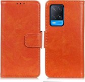 Voor OPPO A54 4G nappa-textuur horizontale flip lederen tas met houder & kaartsleuven en portemonnee (oranje)