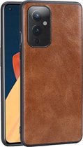 Voor OnePlus 9 Crazy Horse getextureerd kalfsleer PU + PC + TPU-hoesje (bruin)