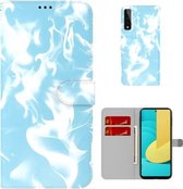 Voor LG Stylo 7 5G Cloud Fog Pattern Horizontal Flip Leather Case met houder & kaartsleuf & portemonnee (hemelsblauw)