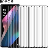 Voor OPPO Zoek X3 / X3 Pro 50 PCS 3D Gebogen Zeefdruk PET Volledige Dekking Beschermfolie (Zwart)