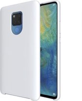 Pure Color Liquid siliconen hoesje voor Huawei Mate 20 X (wit)