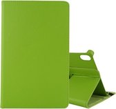 Voor Lenovo Tab P11 Litchi Texture Horizontale Flip 360 graden rotatie lederen tas met houder (groen)