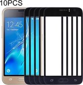 10 PCS Front Screen Outer Glass Lens voor Samsung Galaxy J1 (2016) / J120 (zwart)
