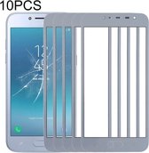 10 PCS Front Screen Outer Glass Lens voor Samsung Galaxy J2 Pro (2018), J250F / DS (grijs)