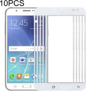 10 PCS Front Screen Outer Glass Lens voor Samsung Galaxy J7 / J700 (wit)