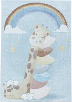 Vrolijk kinderkamer vloerkleed Lucky - Giraffe - 80x150 cm