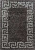 Extra hoogpolig shaggy vloerkleed Hera - taupe - 80x150 cm