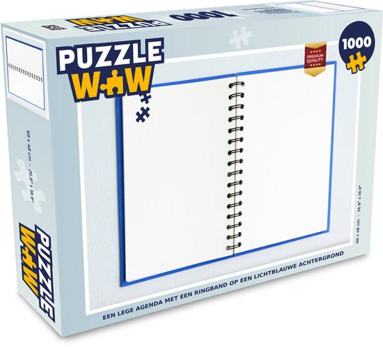 Puzzle Agenda 1000 pièces - Un agenda vide avec un classeur à