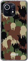 6F hoesje - geschikt voor Xiaomi Mi 11 -  Transparant TPU Case - Graffiti Camouflage #ffffff