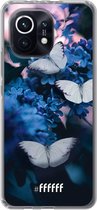 6F hoesje - geschikt voor Xiaomi Mi 11 -  Transparant TPU Case - Blooming Butterflies #ffffff