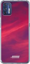 6F hoesje - geschikt voor Motorola Moto G9 Plus -  Transparant TPU Case - Red Skyline #ffffff